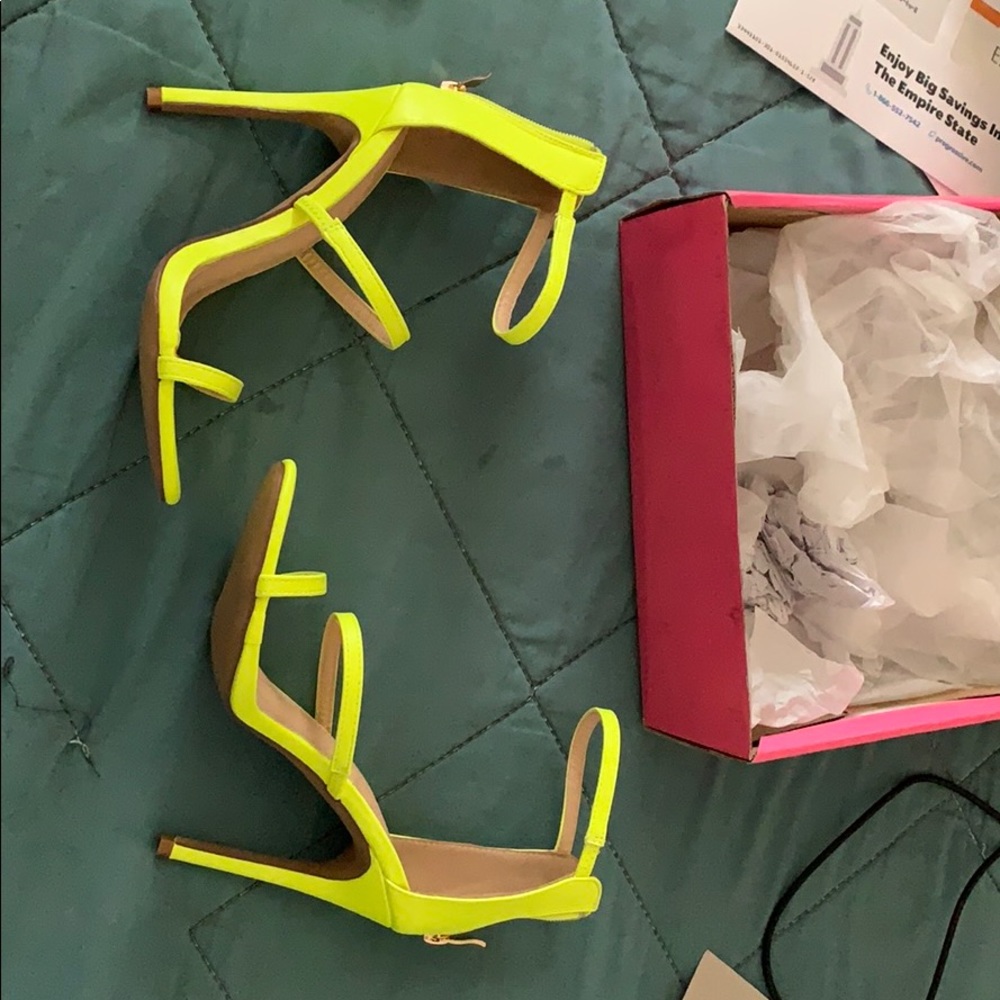 New in box neon yellow heels